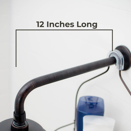 12 in. L-Shaped Shower Head Extension Arm (Oil-Rubbed Bronze Finish) - view 2