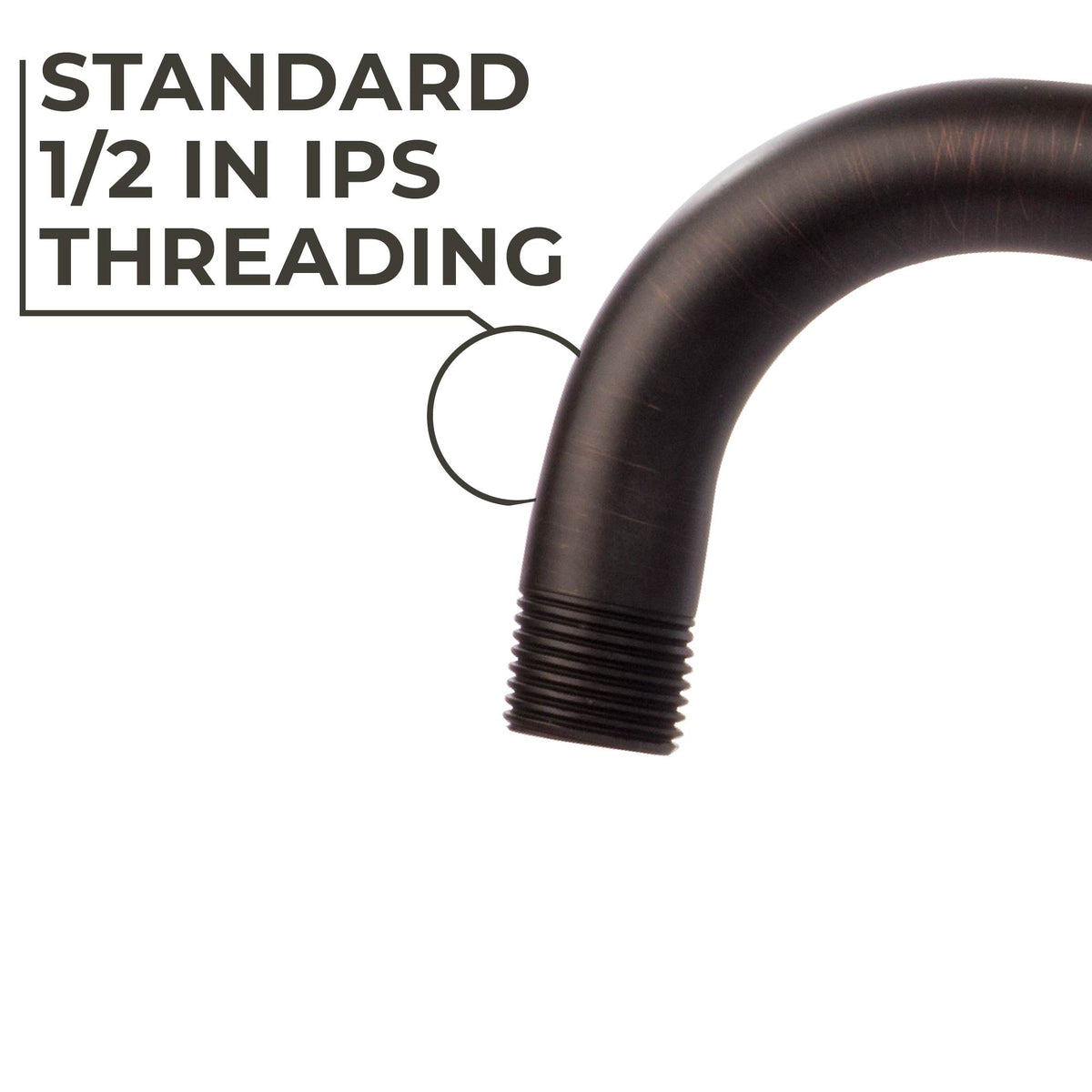12 in. L-Shaped Shower Head Extension Arm (Oil-Rubbed Bronze Finish) - view 4