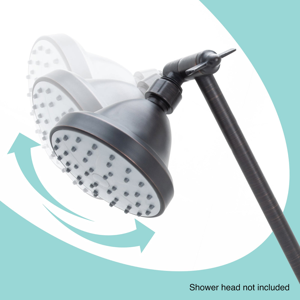 10 in. Solid Brass Shower Head Extension Arm (Oil-Rubbed Bronze Finish) - view 9