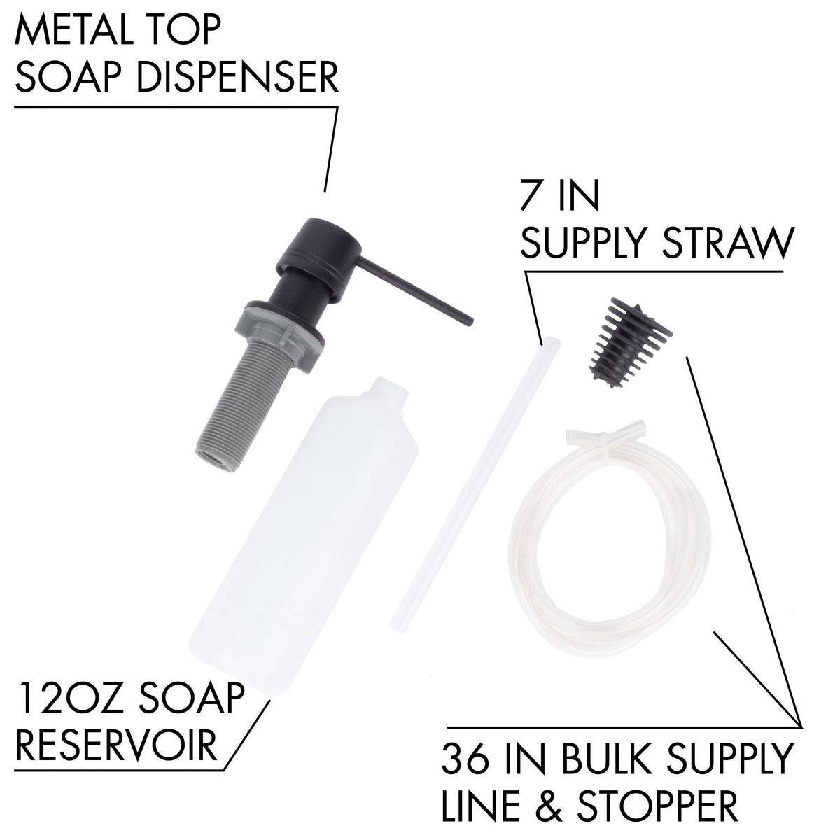 Laundry Tub Soap Dispenser (Black Finish) - view 2