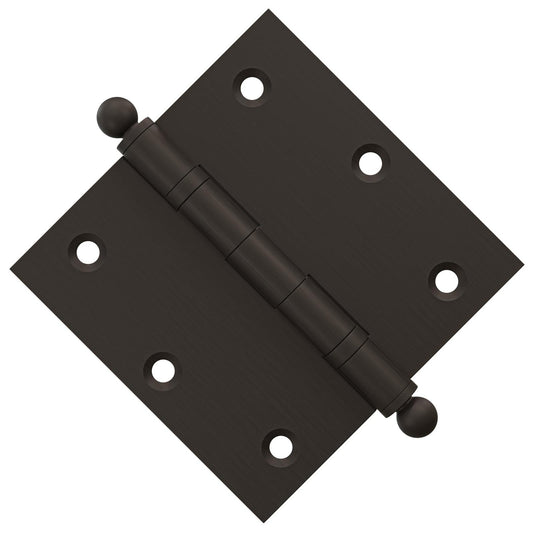3.5 x 3.5 Inch Solid Brass Ball Bearing Door Hinge - Oil-Rubbed Bronze - view 2