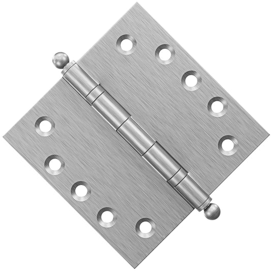 5x5 Inch Solid Brass Ball Bearing Door Hinge - Satin Nickel - view 2