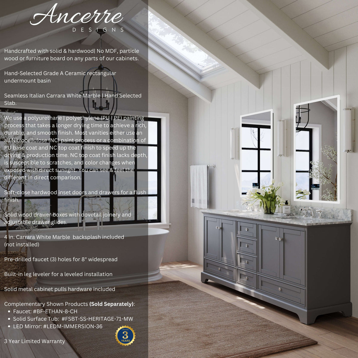 Audrey 72" Bath Vanity Set - view 22