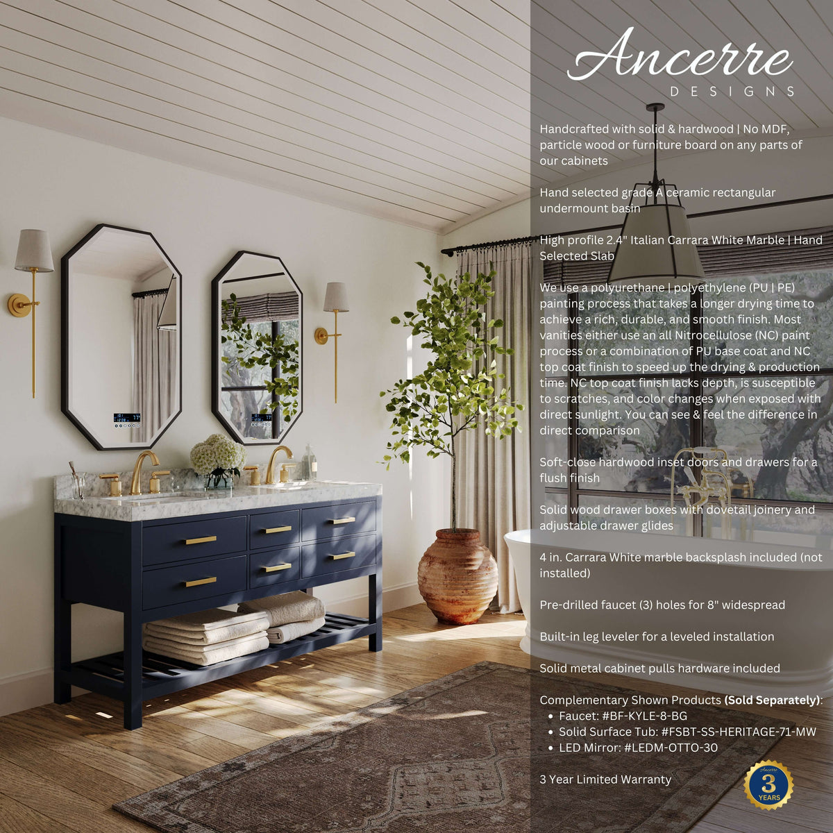 Elizabeth 60" Bath Vanity Set - view 32