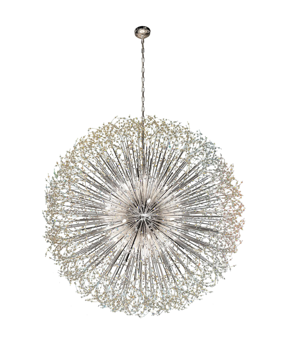Luxe Starburst Chrome Crystal Chandelier 63" - view 10
