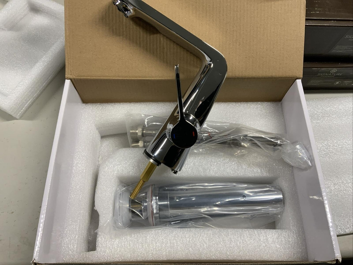 Signature Hardware Fusion Series Single lever basin mixer - Chrome