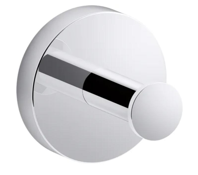 Kohler K-27290-CP Elate Robe Towel Hook Chrome Bathroom Modern Contemporary