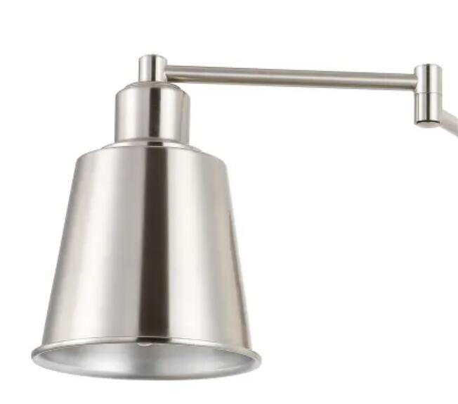 JONATHAN Y Lighting JYL7576 Cary 9" Tall LED Plug-In Wall Sconce - Nickel