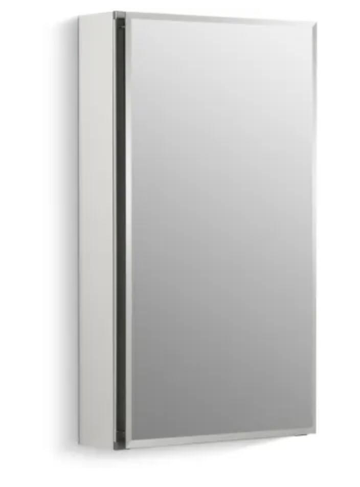 Kohler 15" x 26" Single Door Reversible Hinge Frameless Mirrored Medicine Cabine