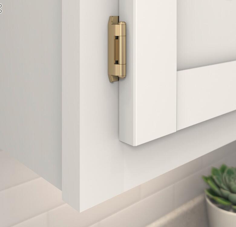 Amerock-1/2" Overlay Double Demountable Cabinet Hinge (Pair) Champagne Bronze
