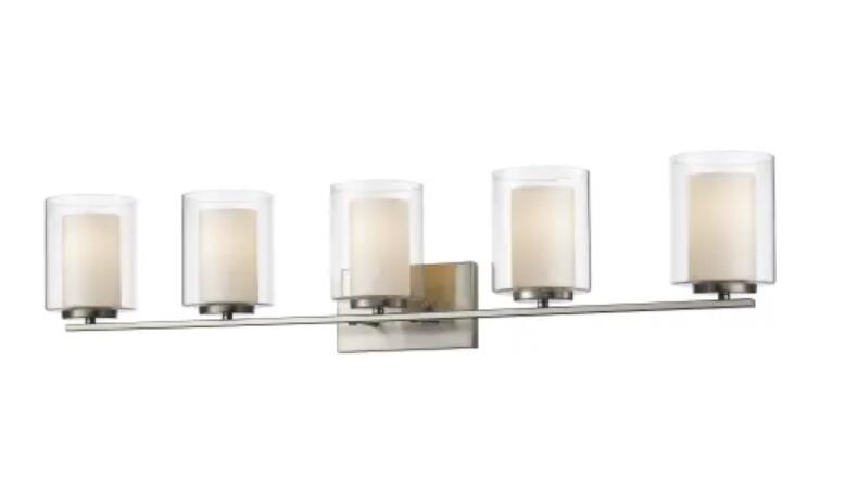 Bellevue Sylvia 5 Light 41" Wide Bathroom Vanity Light - Brushed Nickel