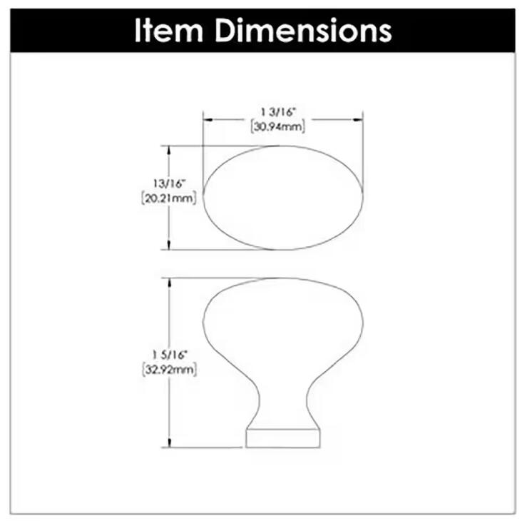 Hickory P3054-OBH Williamsburg 3/4" Oil Rubbed Bronze Highlighted Cabinet Knob