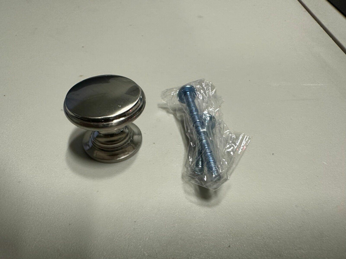 Pack of 10 Mushroom Knobs - Metal - Silver