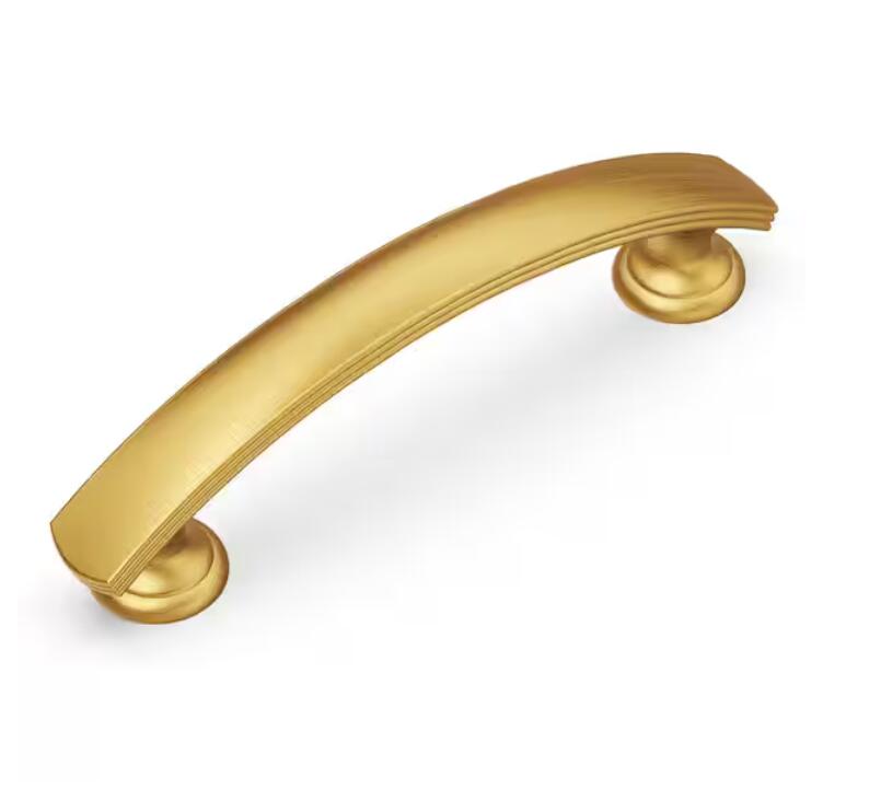 Hickory P2143-BGB American Diner 3" Modern Arch Cabinet Pull Brushed Golden Bras