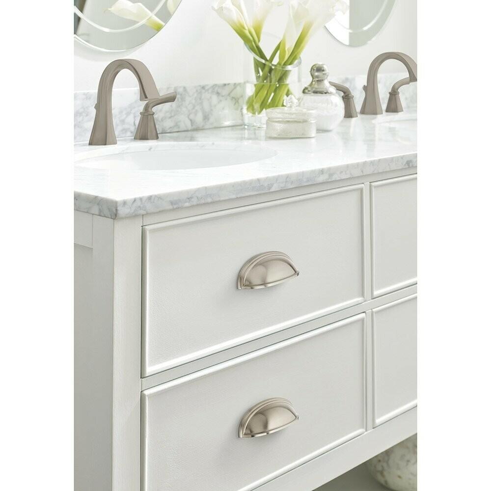 Amerock BP36640G10 Ashby 3 & 4-Inch Satin Nickel Cup Cabinet Pull