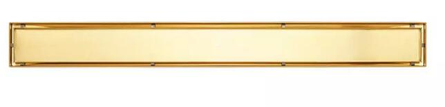 Signature Hardware 40" Tile Insert Linear Shower Drain - Brushed Gold