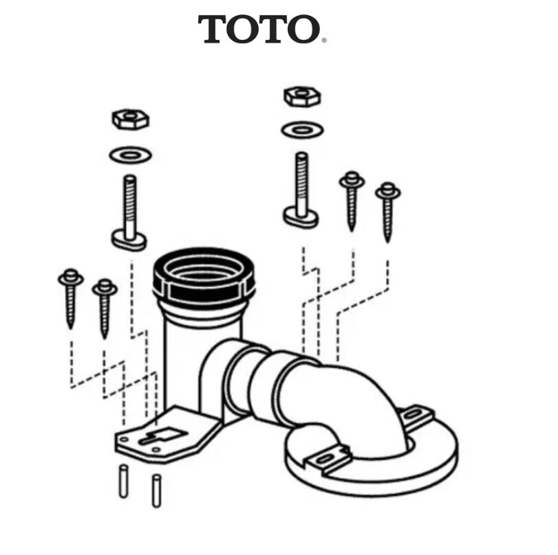 TOTO TSU01W.10R 10" Unifit Rough In Installation Kit for Toto Toilets