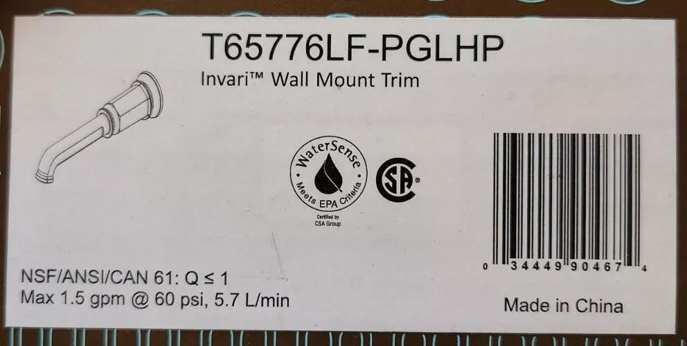 Brizo Invari Two-Hole, Wall Mount Lavatory Faucet-Less Handle T65776LF-PGLHP