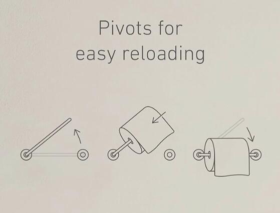 Moen DN9108BN Nickel Pivoting Toilet Paper Holder From The Ellsworth Collection