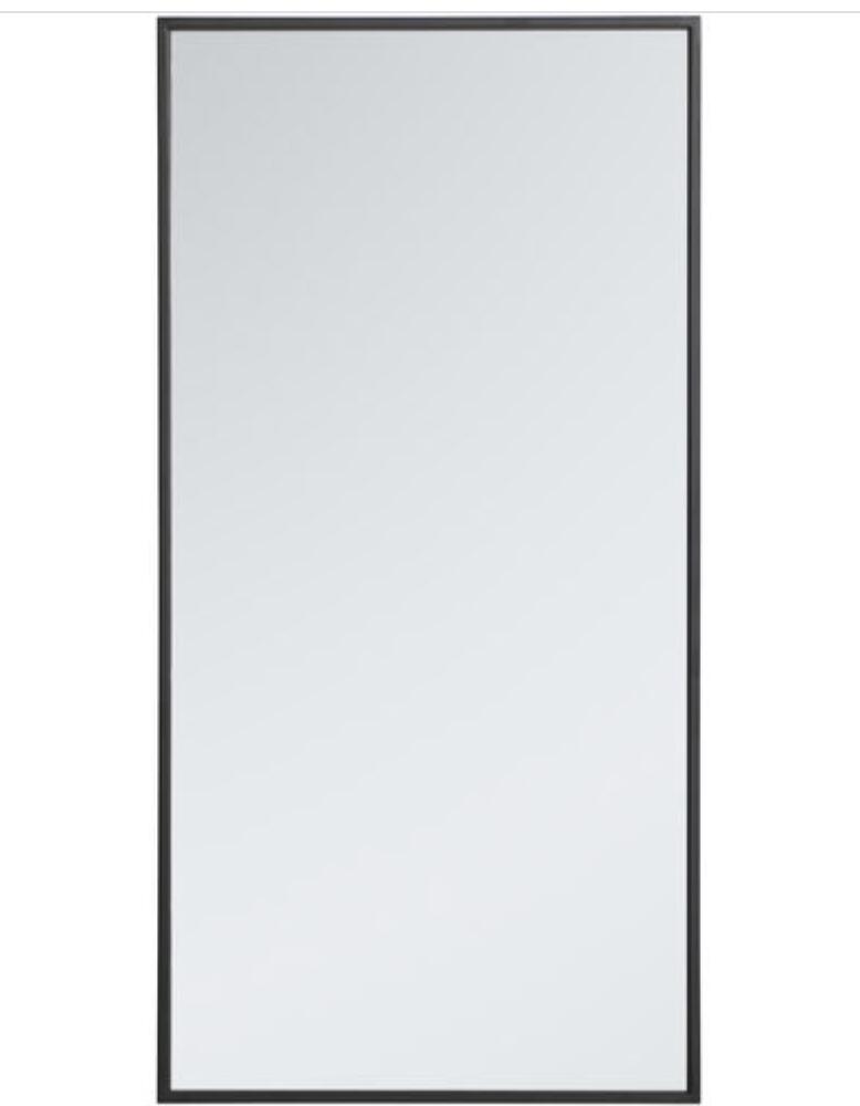 Monet 36 X 18 inch Black Wall Mirror