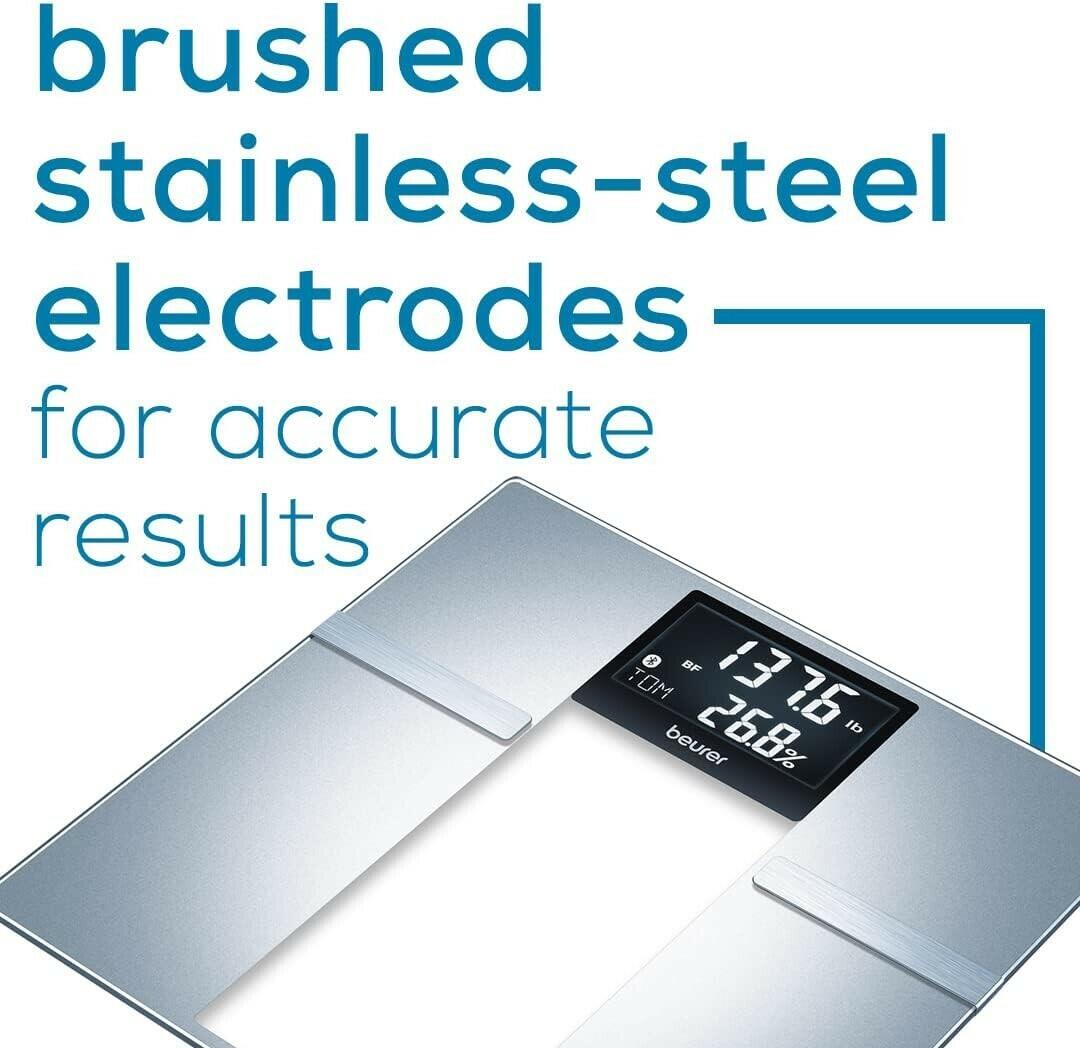 Beurer BF70 Smart Health Management Digital Body Analysis Weighing Scale In Gray