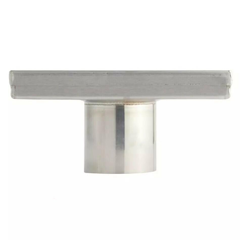Signature Hardware - 6" Carmen Square Shower Drain - Brushed Stainless Steel