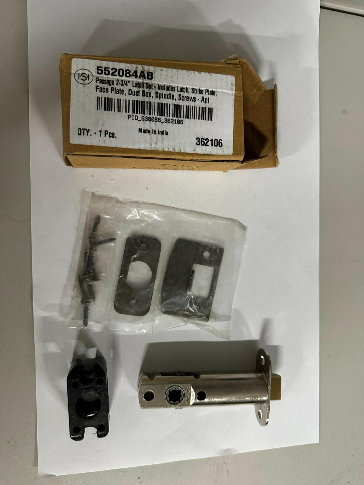 Signature Hardware - Passage 2-3/4" Latch Set - Antique Brass
