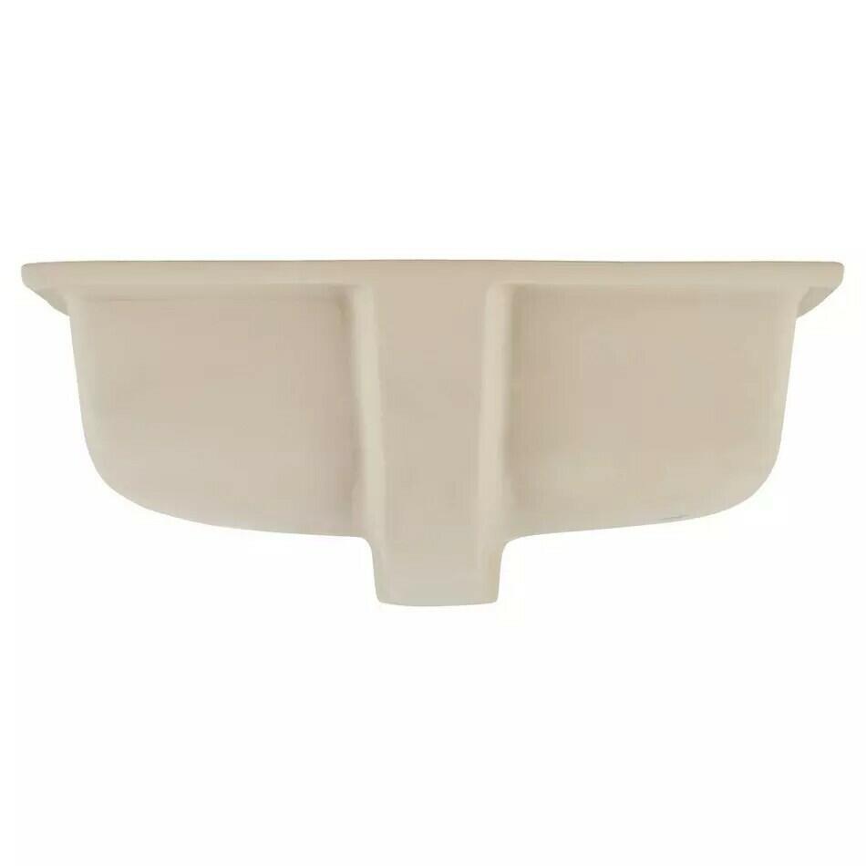 Signature Hardware - Destin White Square Porcelain Undermount Bathroom Sink