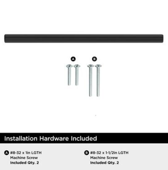 Amerock BP37243MB Bar Pulls Hollow Collection 6-5/16 in Pull Matte Black 10-Pack