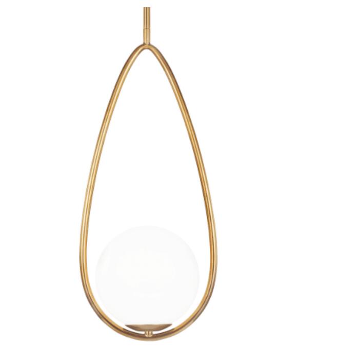 Visual Confort Galassia One Light Pendant - Burnished Brass