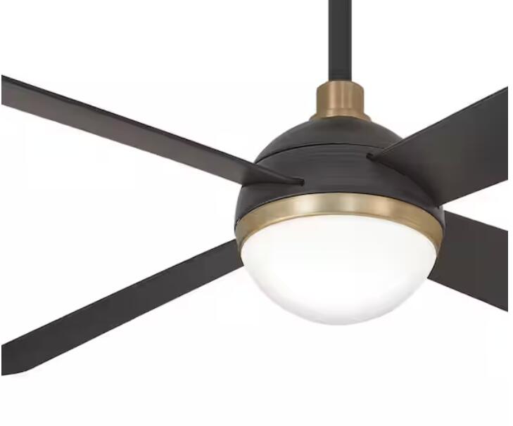 Minka Aire F623L-BC/SBR Orb 54" LED Indoor Brushed Carbon Ceiling Fan + Remote