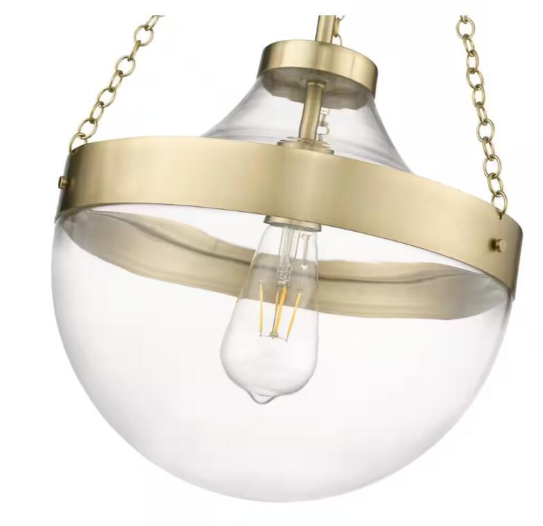 Millenium Lighting 20101-MG Clarra 1-Light Modern Gold Pendant-Light Clear Shade