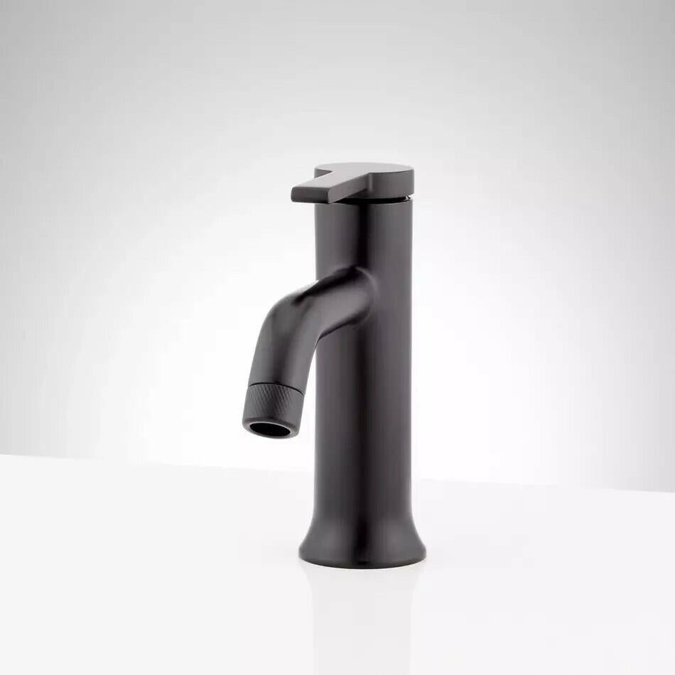 Signature Hardware - Lentz single - hole Bathroom Faucet - matte black