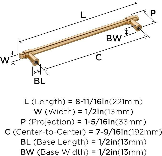 Amerock BP36901CZ Destine 7-9/16 Inch Center to Center Bar Cabinet Pull, Bronze