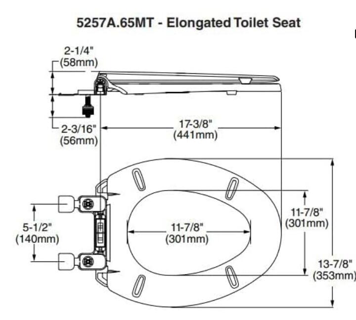 American Standard 5257A65MT.020 Cardiff Soft Close Elongated Toilet Seat - White