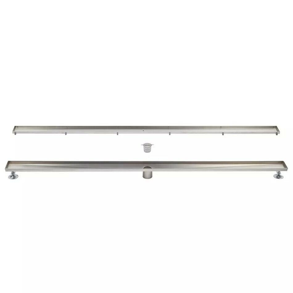 Signature Hardware - 18" Cohen Linear Tile-In Shower Drain - Matte Black