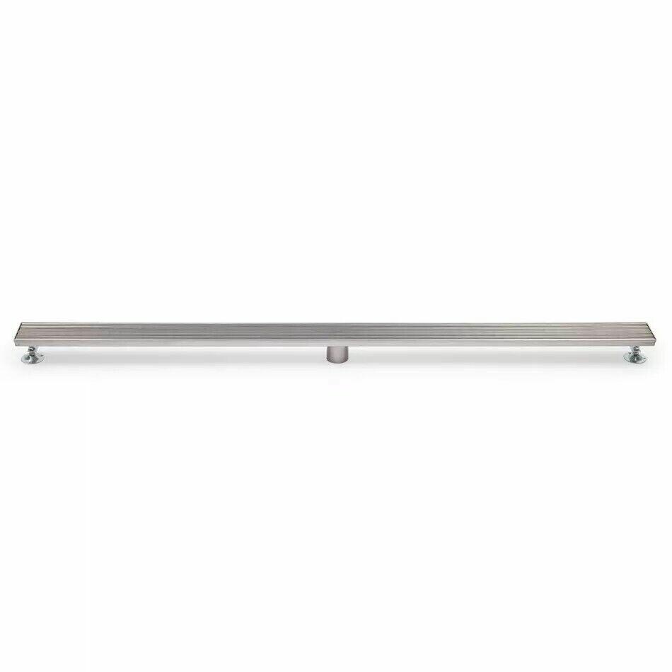 Signature Hardware - 28" Carmen Outdoor Linear Shower Drain - Brushed SS