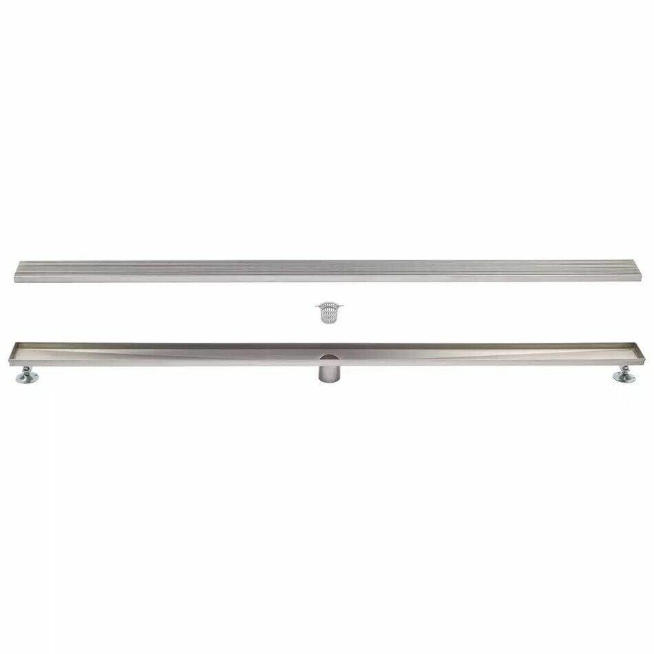 Signature Hardware - 28" Carmen Outdoor Linear Shower Drain - Brushed SS