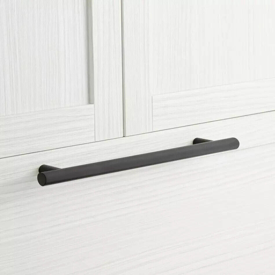 Signature Hardware - 12" Avignon Solid Brass Appliance Pull - Matte Black