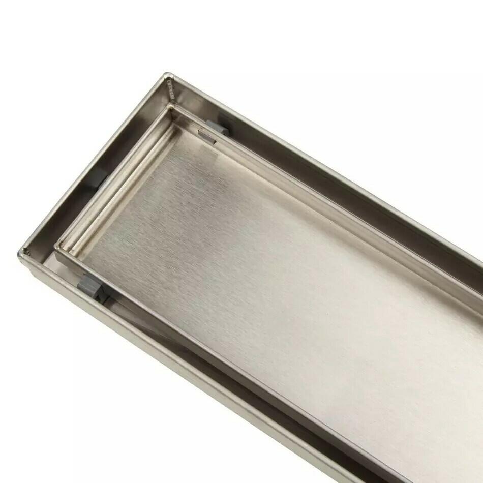 Signature Hardware-32" Cohen Linear Tile-In Shower Drain - Brushed SS