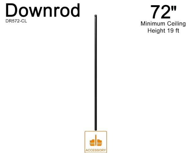 Minka-Aire 72 Inch Ceiling Fan Downrod - Coal - DR572-CL