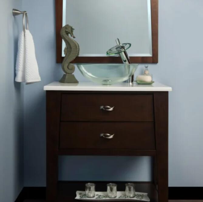 Miseno MVS-TIG-8048-12-NODRAIN 12" Circular Glass Vessel Bathroom - Clear