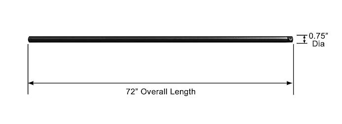 Minka-Aire 72 Inch Ceiling Fan Downrod - Coal - DR572-CL
