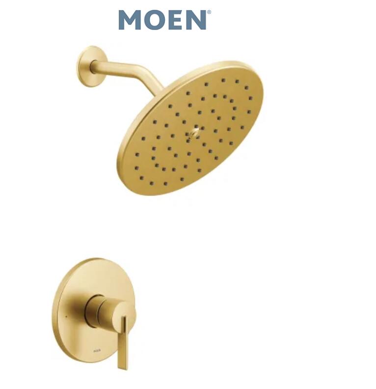 Moen UT3362BG Cia Shower Only Trim Package with Single Function Shower Head Gold