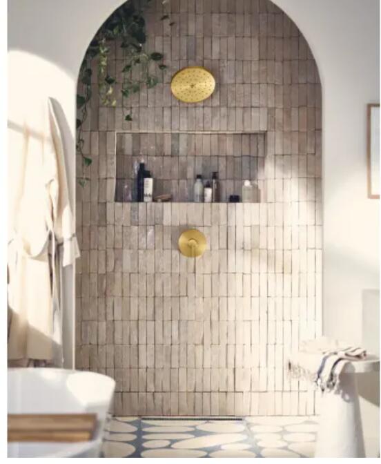 Moen UT3362BG Cia Shower Only Trim Package with Single Function Shower Head Gold