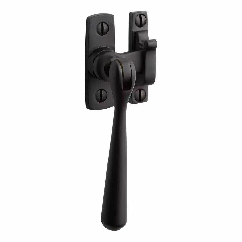 Signature Hardware - Solid Brass Casement Window Latch - Matte Black
