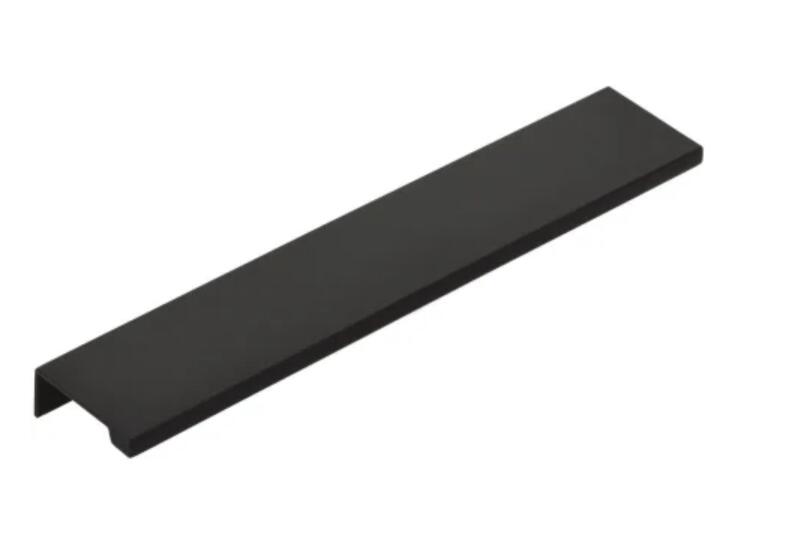 Emtek 87130US19 Edge 8 Inch Center to Center Finger Cabinet Pull - Flat Black