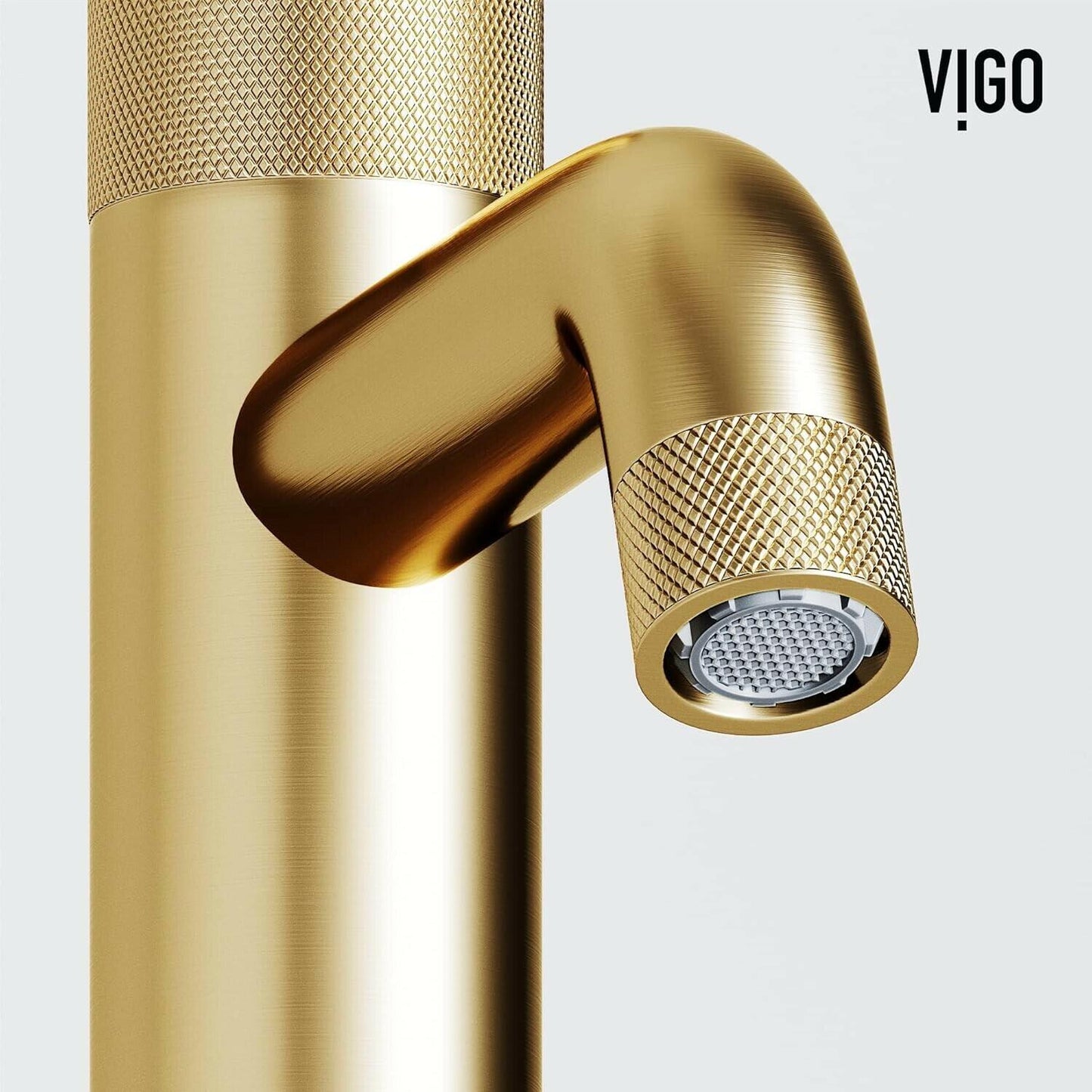 VIGO VG01048MG Apollo Single Hole 1-Handle Touch-on Bathroom Brushed Gold