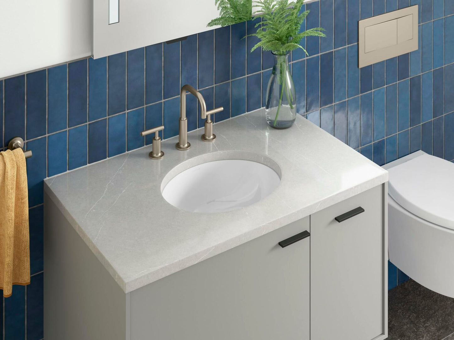 Kohler 2209-0 Caxton Oval 15" x 12" Undermount bathroom sink, White