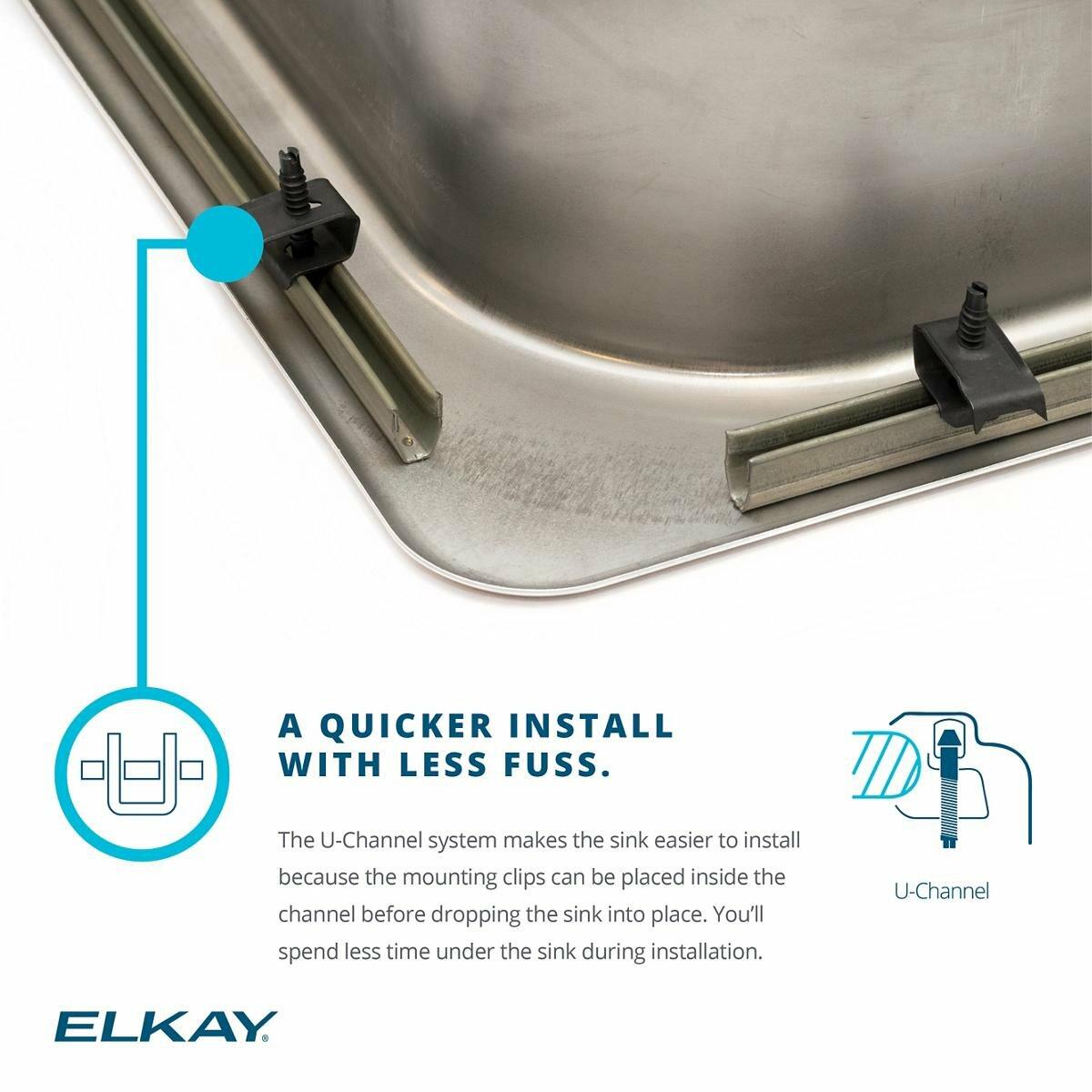 Elkay Celebrity PSR15173 Single Bowl Top Mount Stainless Steel Bar Sink